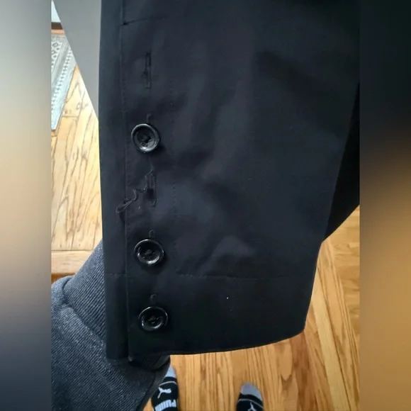 Michael Kors Black Hooded Trench Coat - Picture 7 of 8